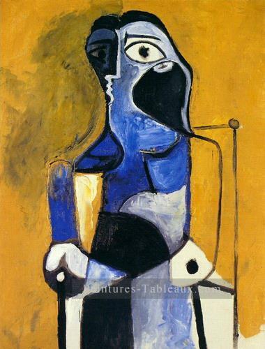 Femme Sitting 1960 cubist Pablo Picasso Peintures à l'huile